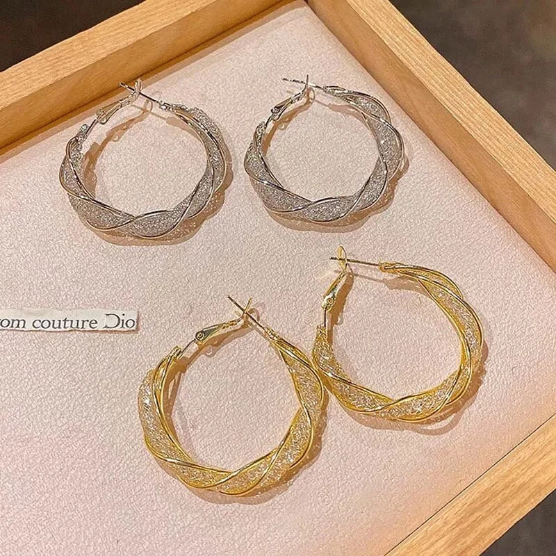 Cadeau Fête Des Mères | Boucles d’oreilles créoles torsadées