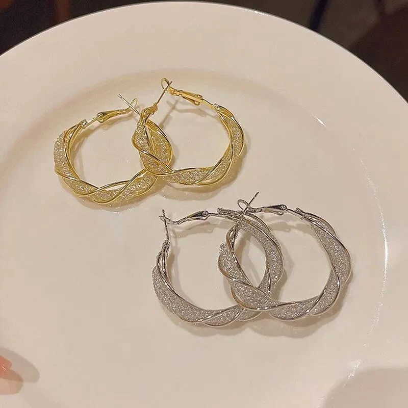 Cadeau Fête Des Mères | Boucles d’oreilles créoles torsadées
