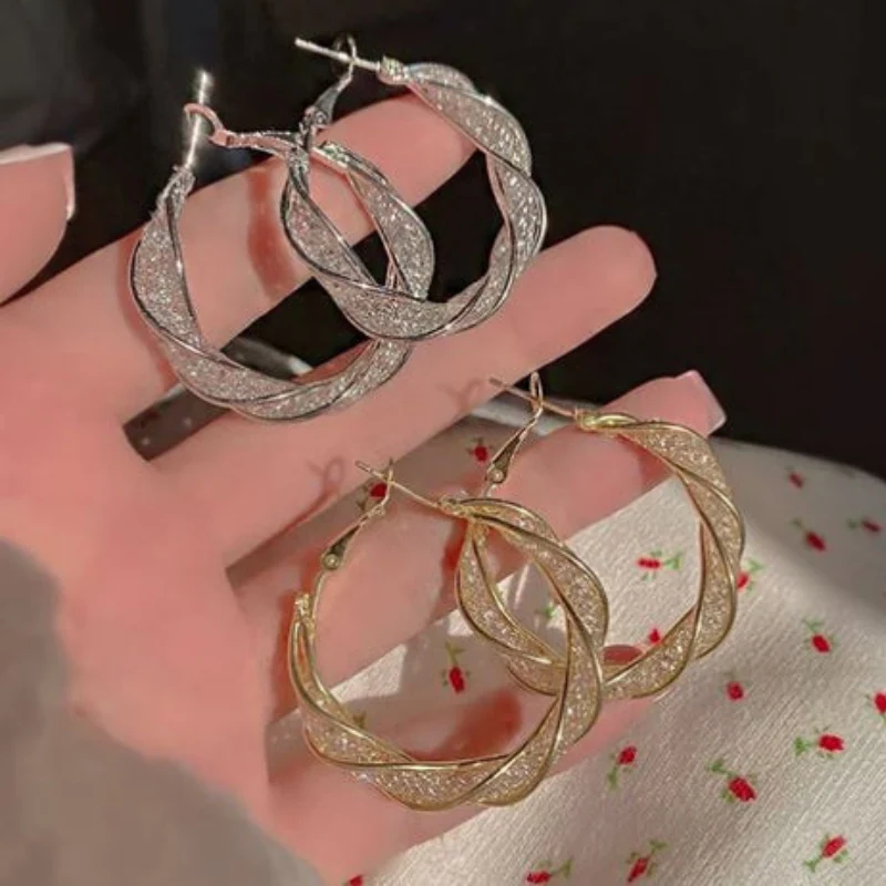 Cadeau Fête Des Mères | Boucles d’oreilles créoles torsadées
