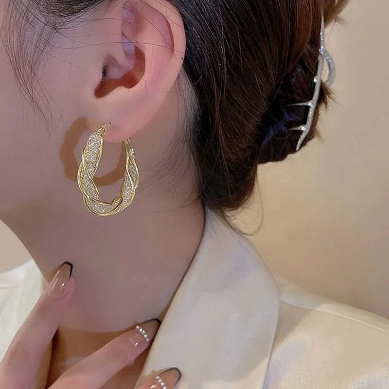 Cadeau Fête Des Mères | Boucles d’oreilles créoles torsadées