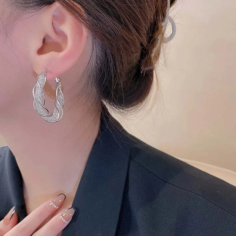 Cadeau Fête Des Mères | Boucles d’oreilles créoles torsadées