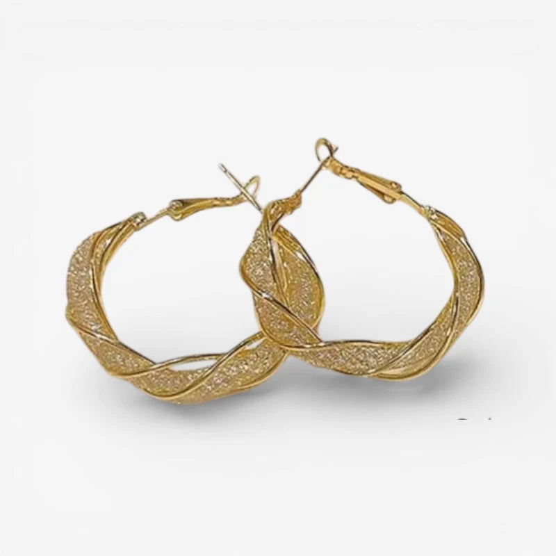 Cadeau Fête Des Mères | Boucles d’oreilles créoles torsadées