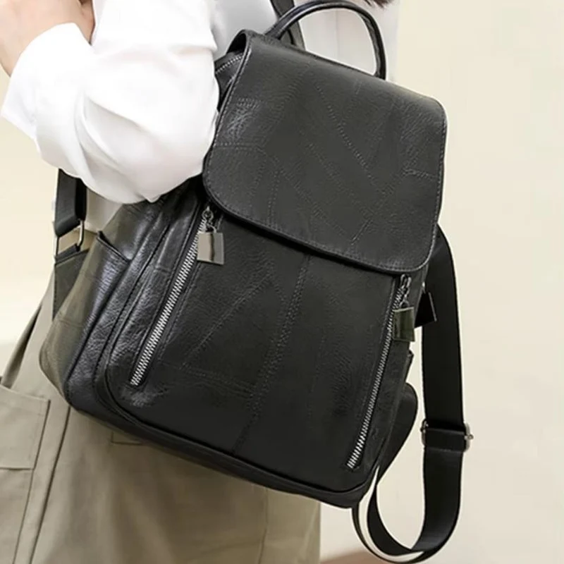 Louna – Sac à dos grande capacité avec fermeture éclair et poignée supérieure