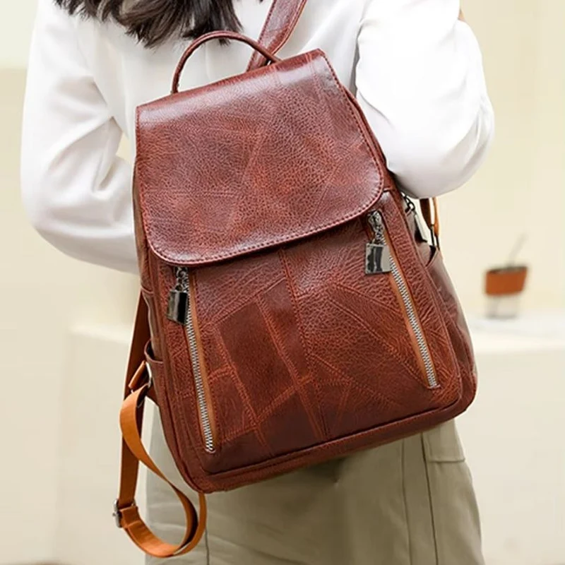 Louna – Sac à dos grande capacité avec fermeture éclair et poignée supérieure