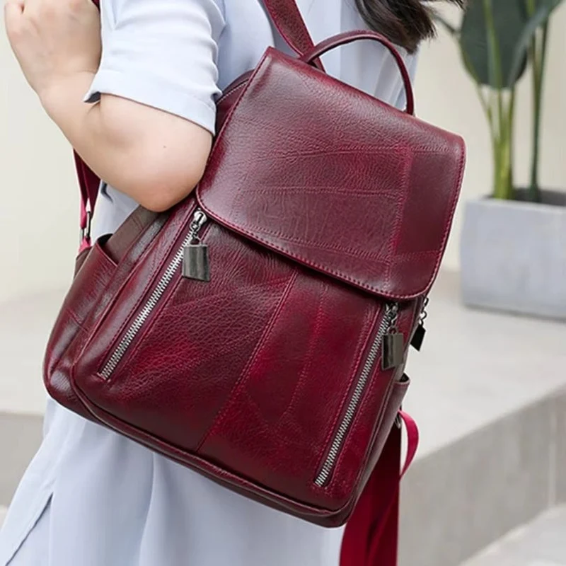 Louna – Sac à dos grande capacité avec fermeture éclair et poignée supérieure