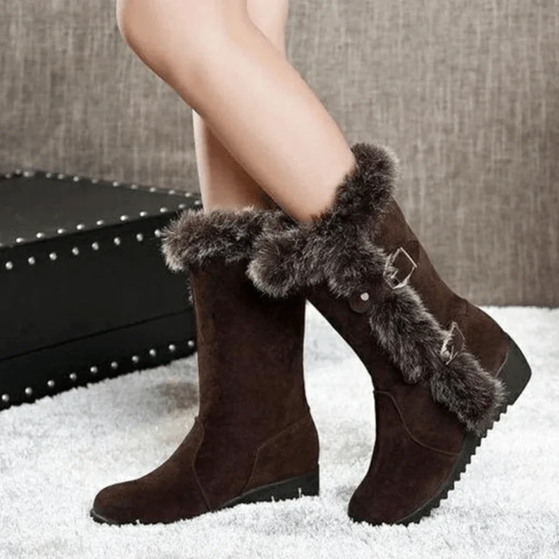 Freya – Bottes mi-mollet à bout rond et bride latérale