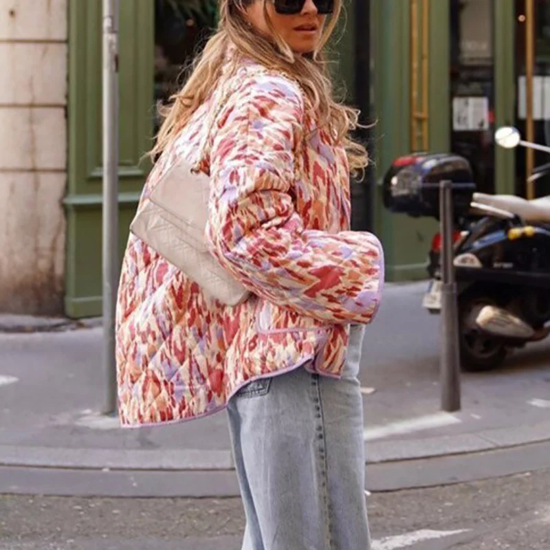 Nova – Veste ouverte à manches longues avec imprimé et poches