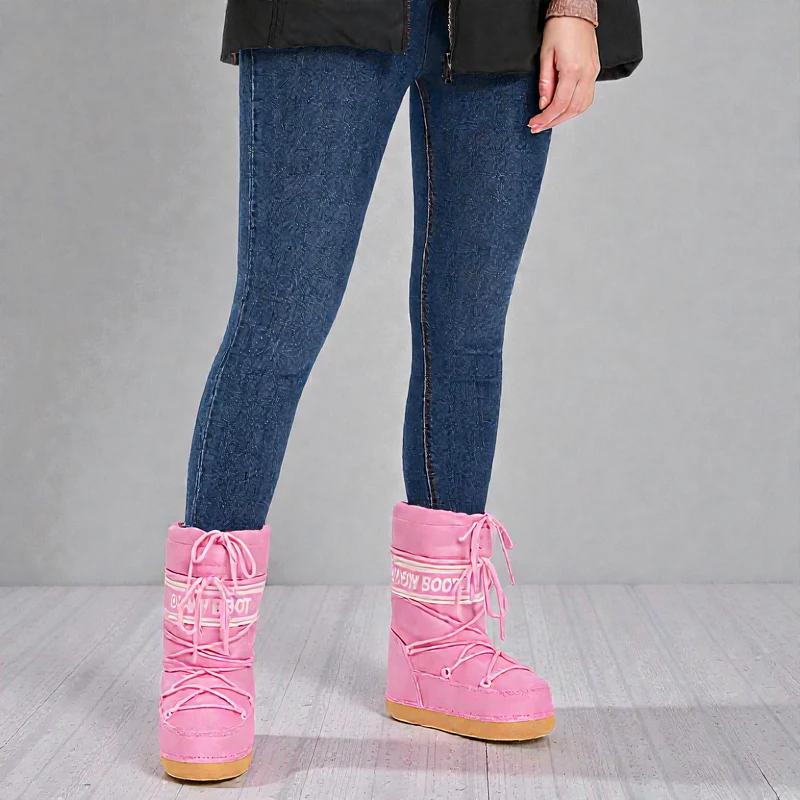 Mila – Bottines mi-mollet à lacets, bout rond