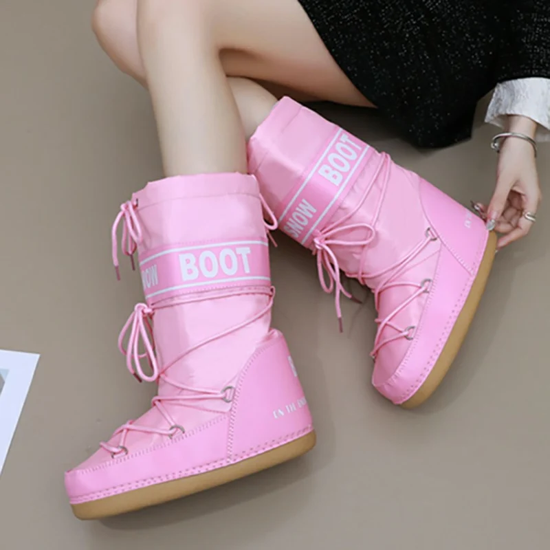 Mila – Bottines mi-mollet à lacets, bout rond