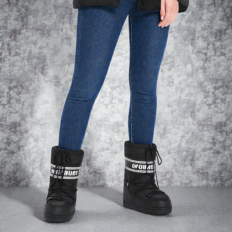 Mila – Bottines mi-mollet à lacets, bout rond