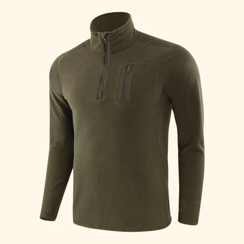Martin – Pull polaire à manches longues et col montant