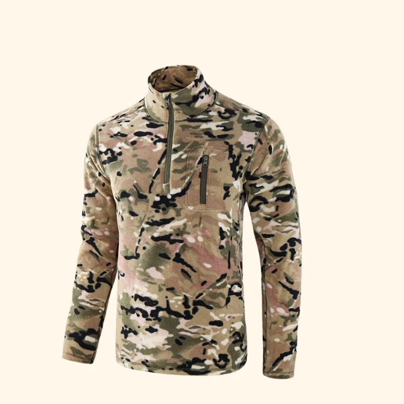 Martin – Pull polaire à manches longues et col montant