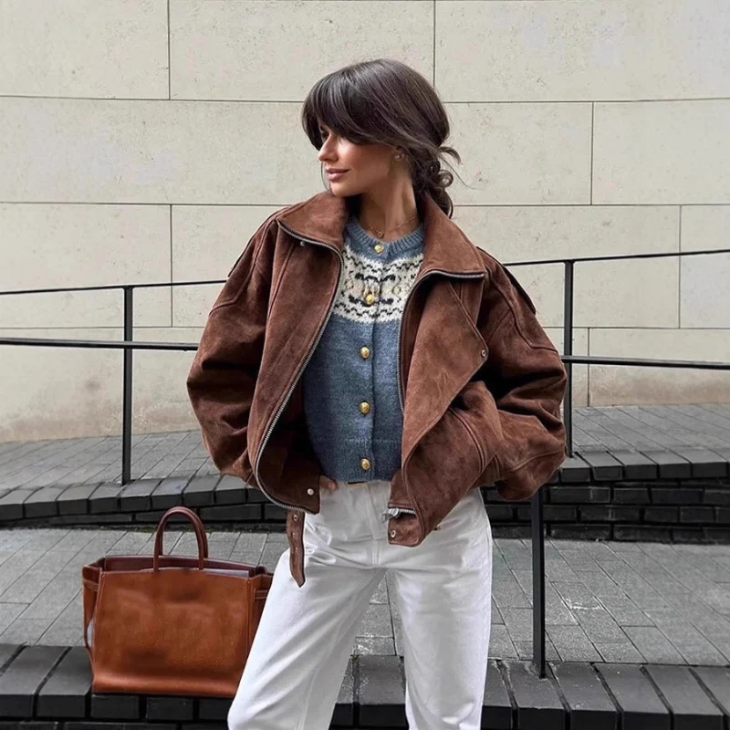 Sana – Veste zippée à manches longues avec poches latérales