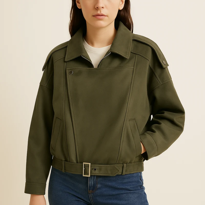 Sana – Veste zippée à manches longues avec poches latérales
