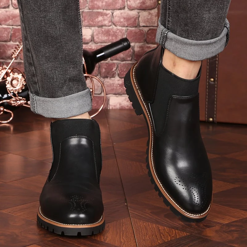 Harold – Bottines montantes en maille avec semelle antidérapante