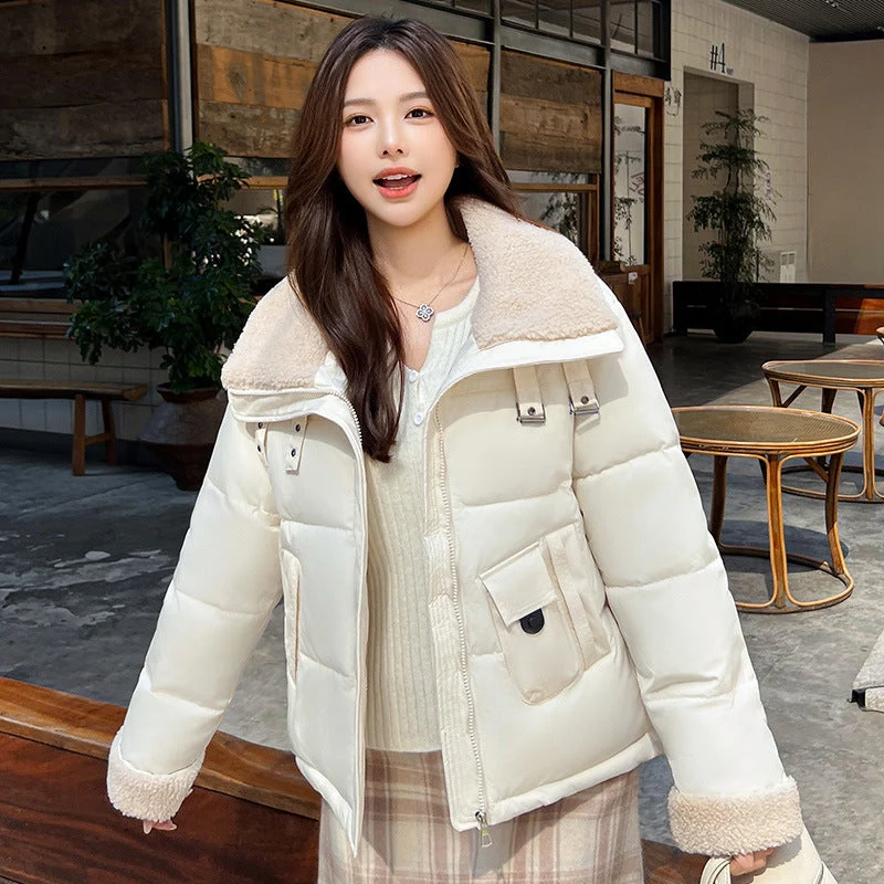 Anaya – Veste zippée à manches longues avec col repliable et poches