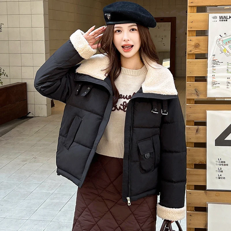 Anaya – Veste zippée à manches longues avec col repliable et poches