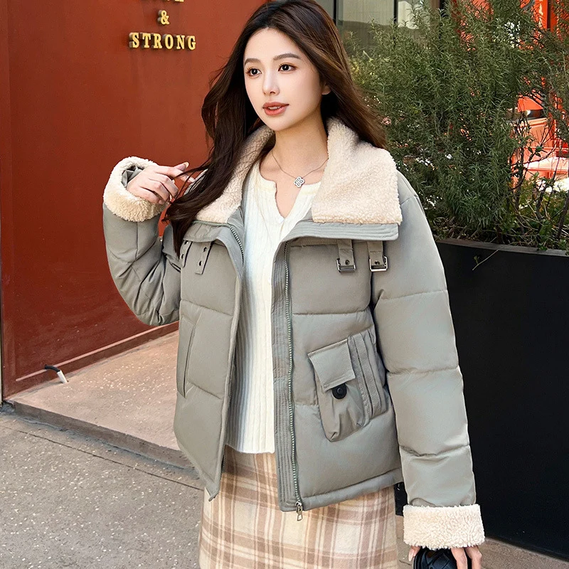 Anaya – Veste zippée à manches longues avec col repliable et poches
