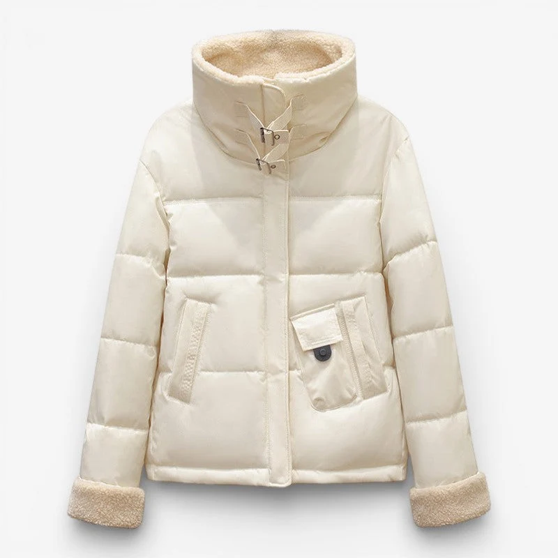 Anaya – Veste zippée à manches longues avec col repliable et poches