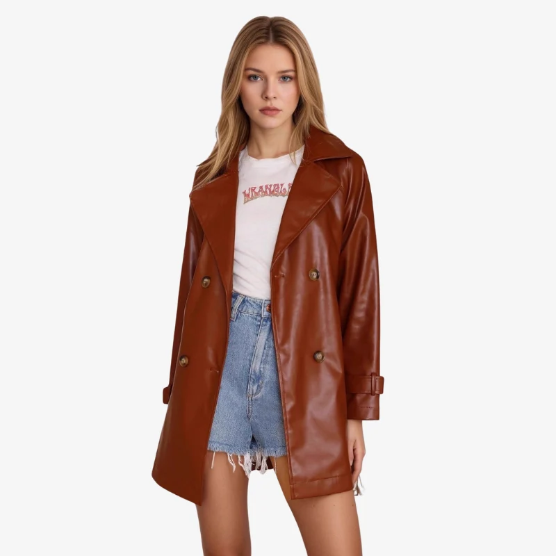 Courtney – Veste croisée à col cranté et boutons