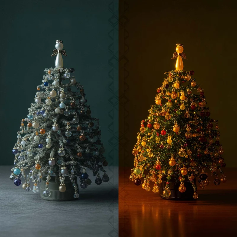 Kit De Bricolage Déco De Sapin De Noël En Perles