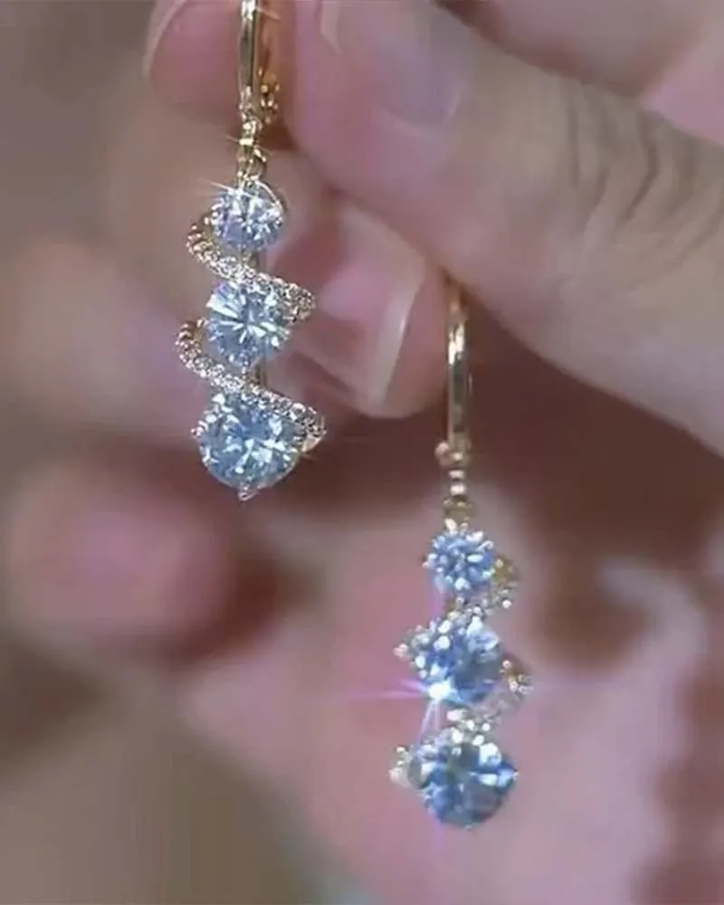 💎👗 Boucles D'oreilles Spirale Et Goutte Asymétriques ✨