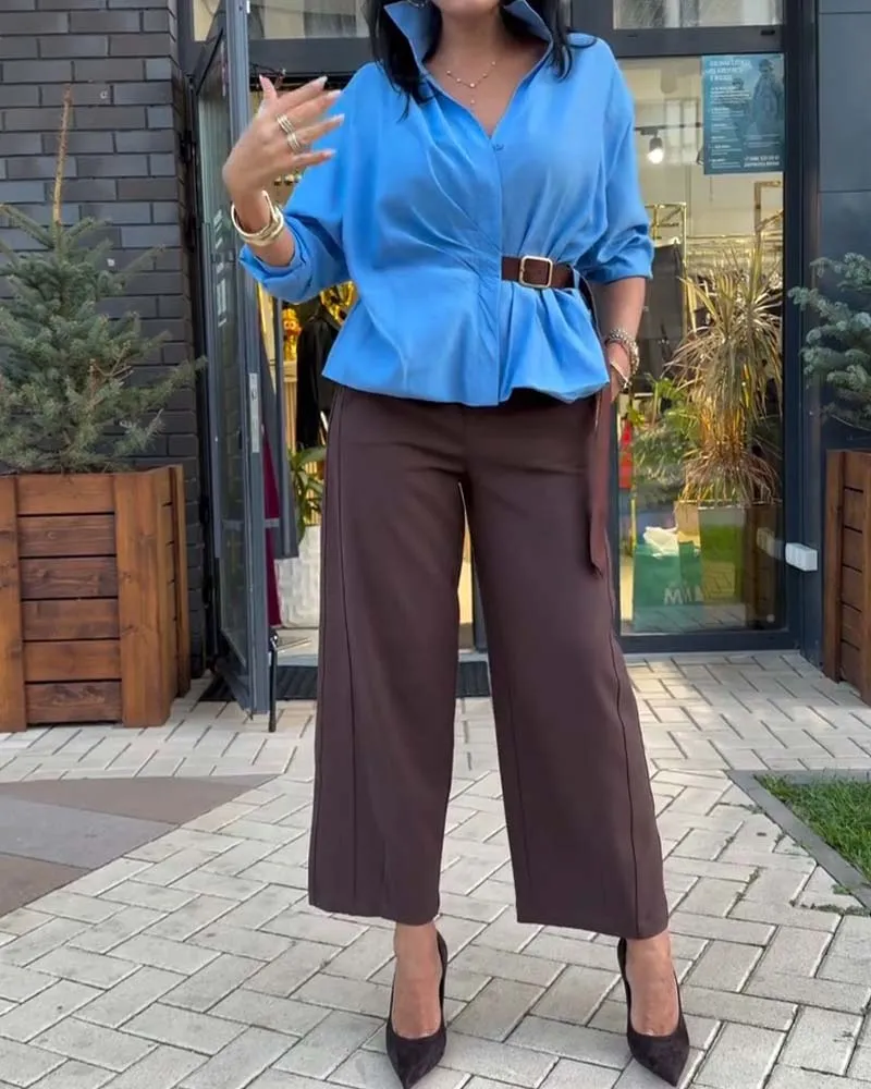 Chemise Revers Chic Élégante