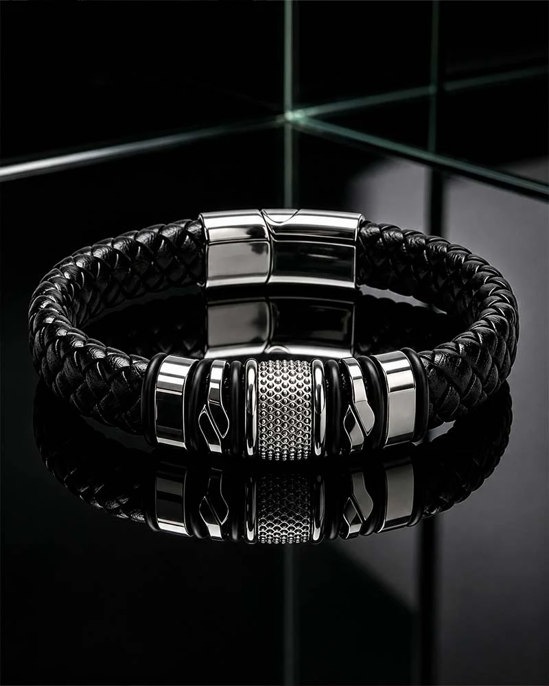 Bracelet En Cuir Premium Pour Hommes