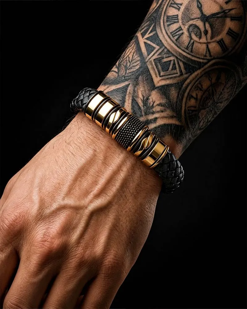 Bracelet En Cuir Premium Pour Hommes