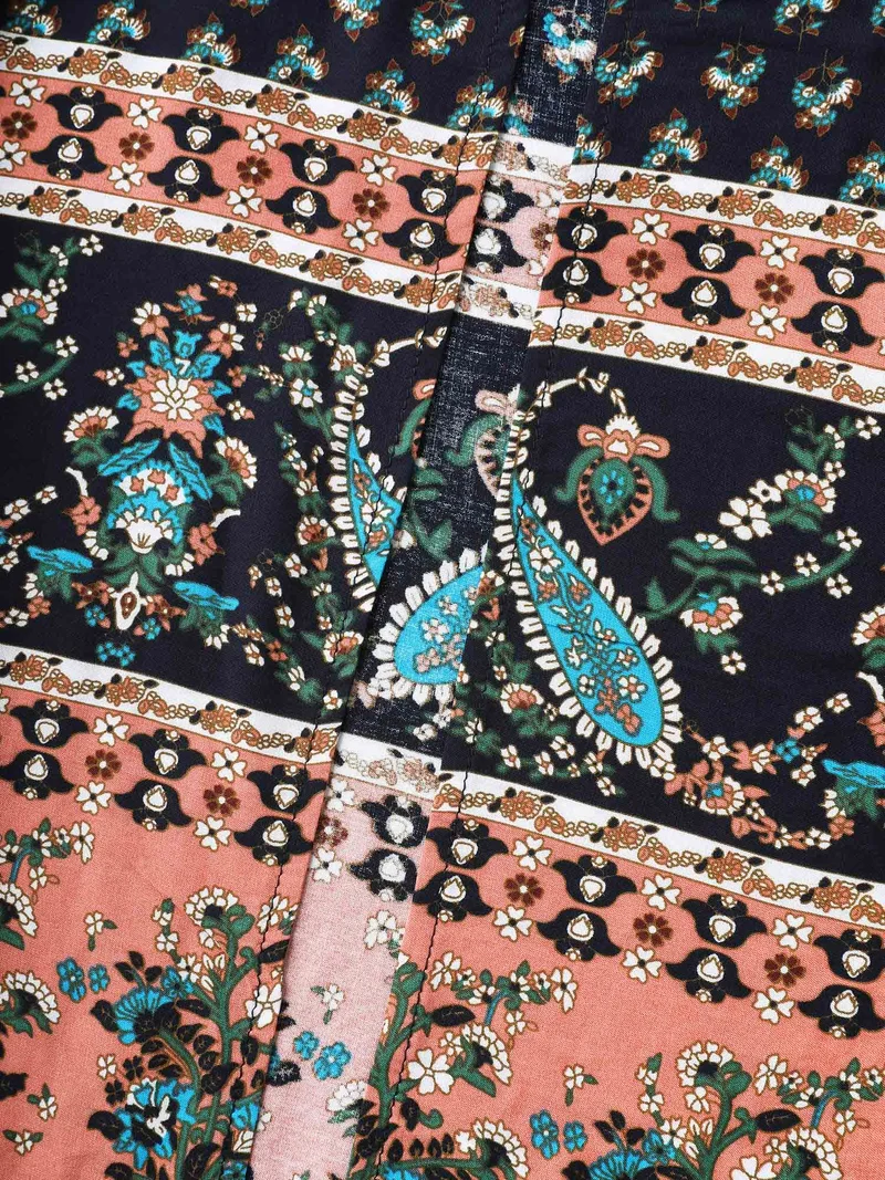Floral Boho Fringe Detail Kimono