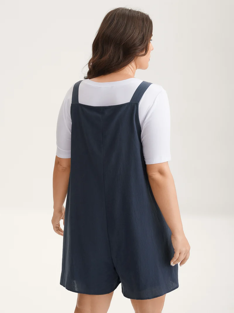 Pure Cotton Adjustable Straps Sleek Romper
