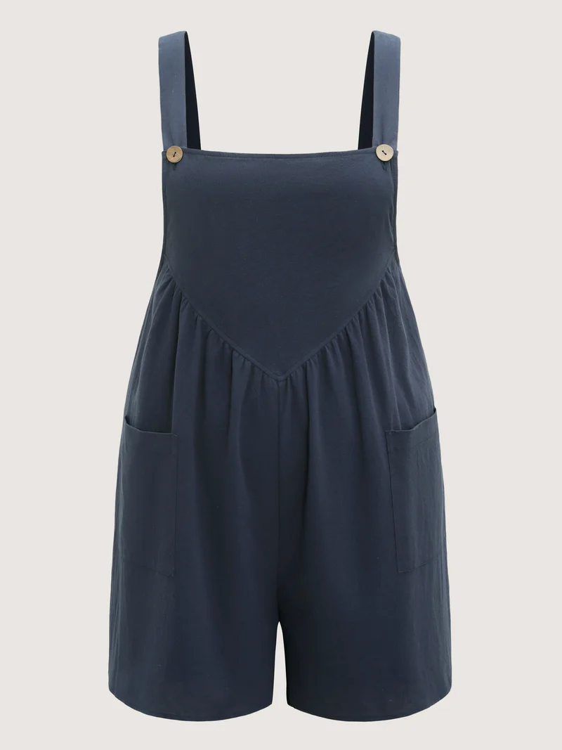 Pure Cotton Adjustable Straps Sleek Romper