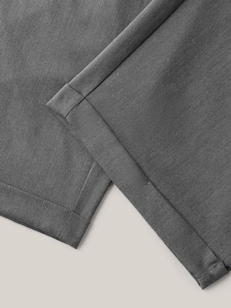 Mid Waist Rolled Hem Straight-Leg Solid Pants