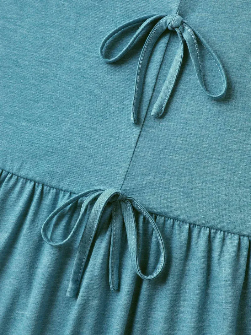 Bow Tie Detail Neck Keyhole Tank Top