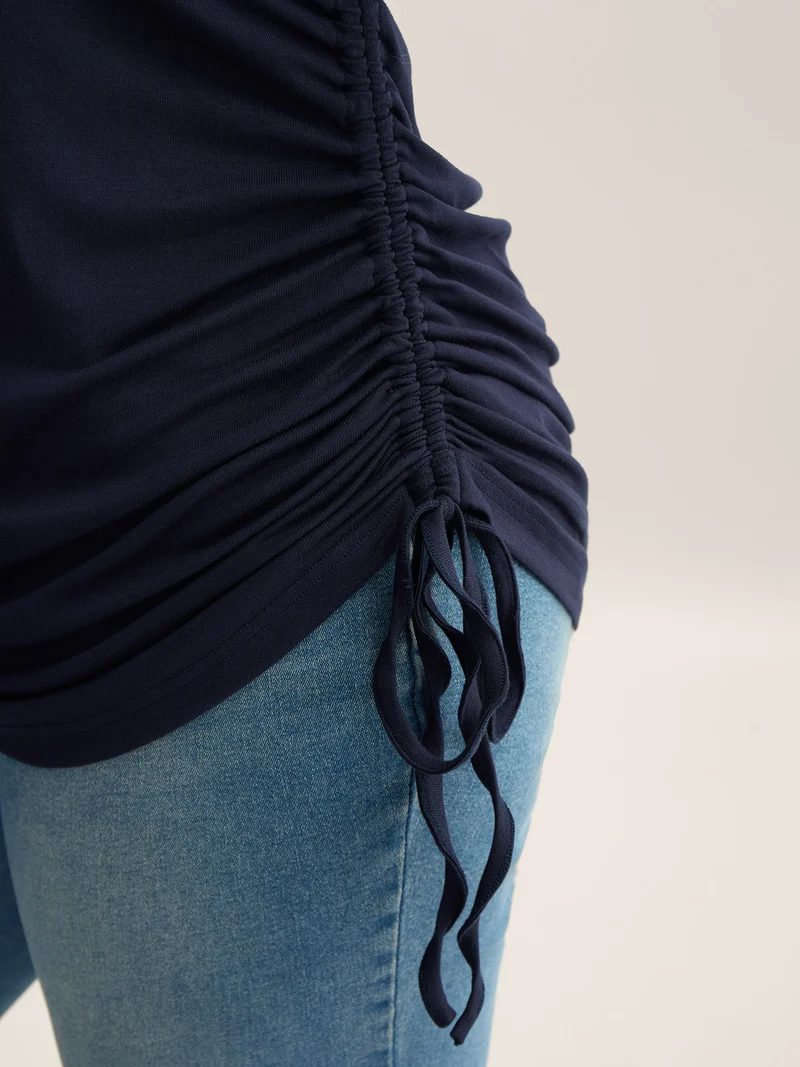 Supersoft Side Drawstrings Fitted T-Shirt
