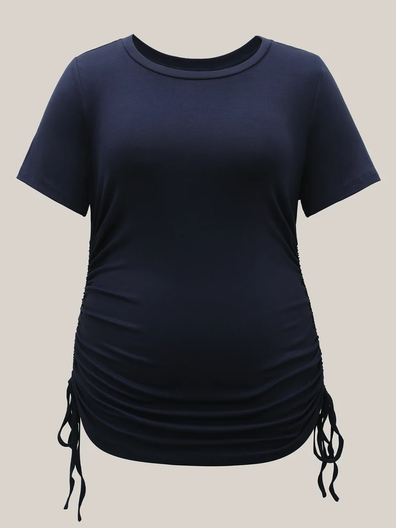 Supersoft Side Drawstrings Fitted T-Shirt