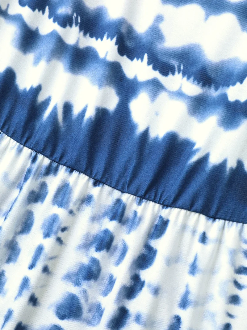 Tie-Dye Pockets Cami Midi Dress