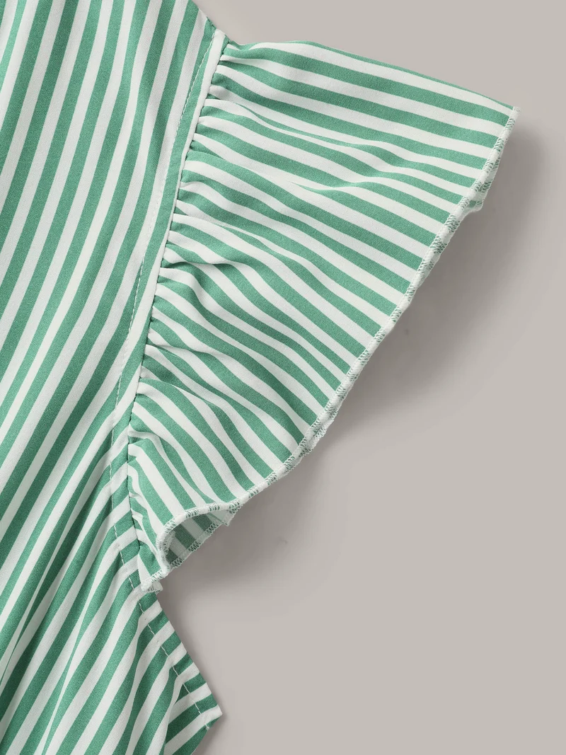 Breezy Stripes Tiered Maxi Dress