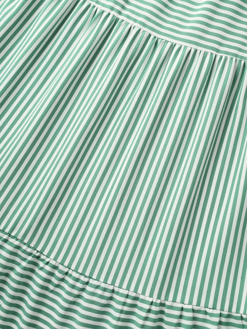 Breezy Stripes Tiered Maxi Dress