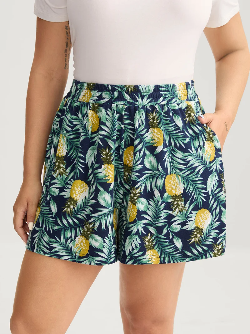 Tropical Fruit Print Lounge Bottoms