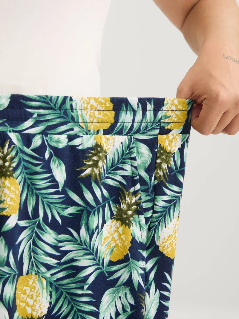 Tropical Fruit Print Lounge Bottoms