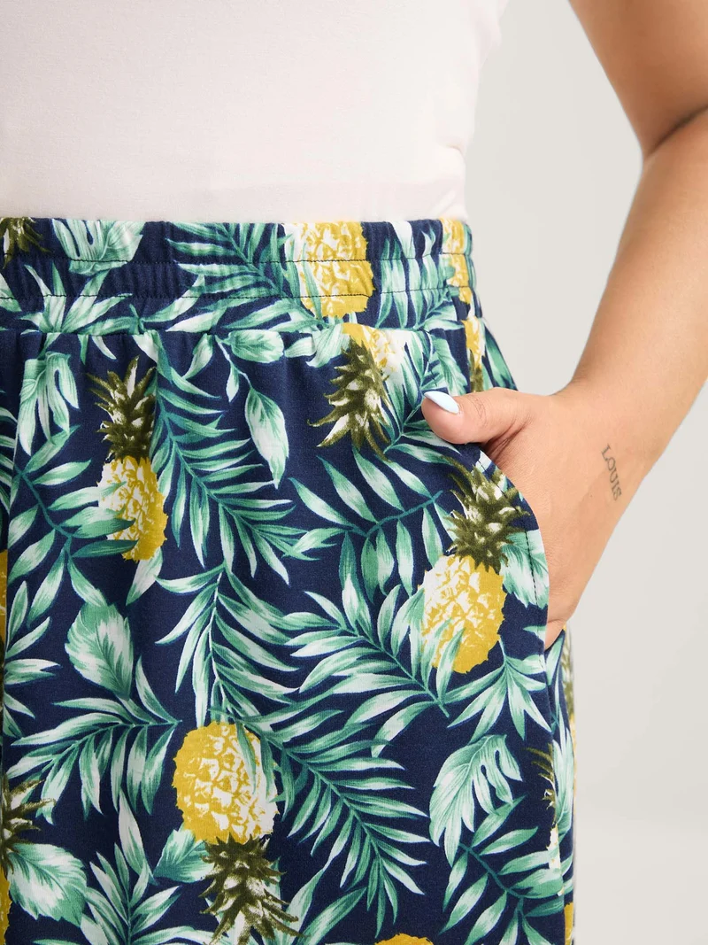 Tropical Fruit Print Lounge Bottoms