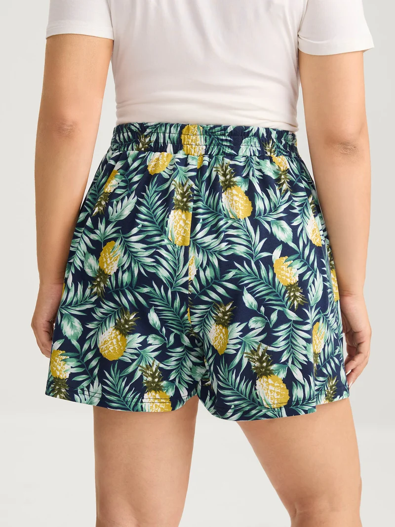 Tropical Fruit Print Lounge Bottoms