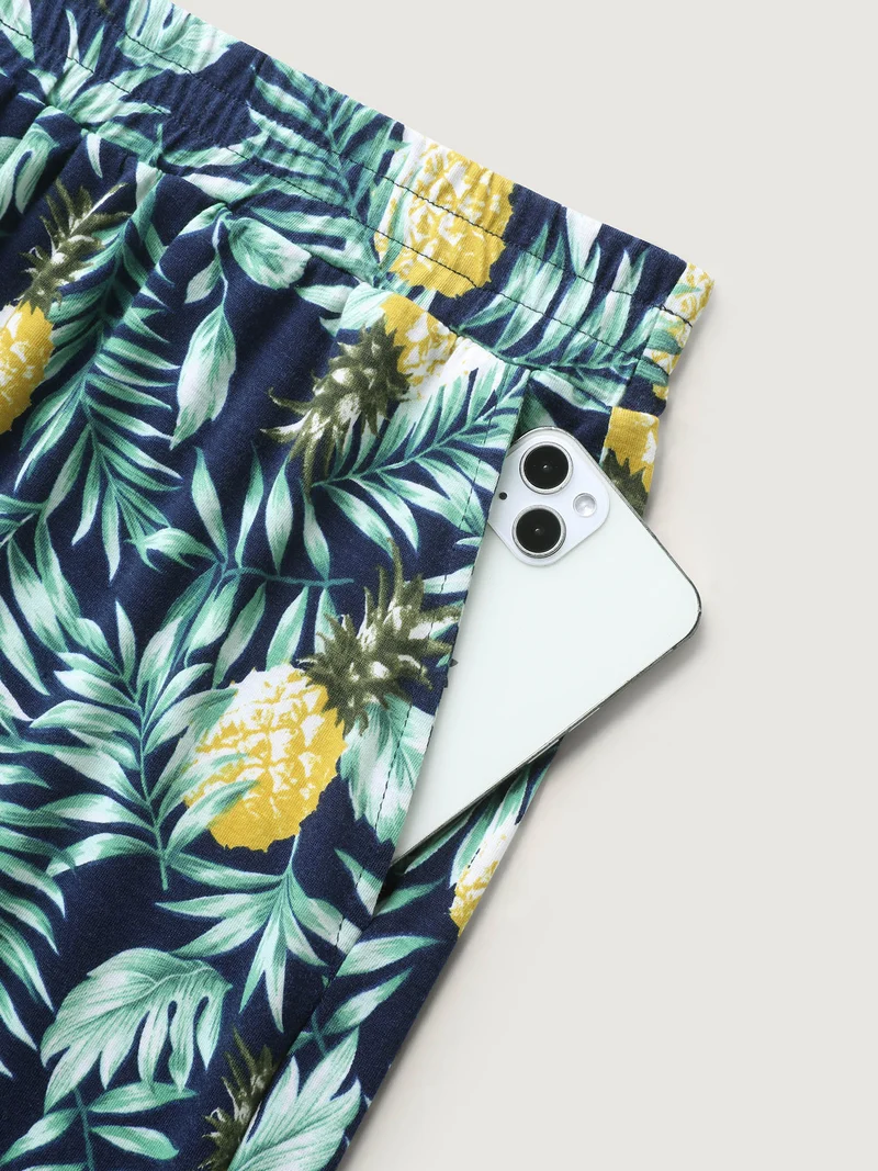 Tropical Fruit Print Lounge Bottoms