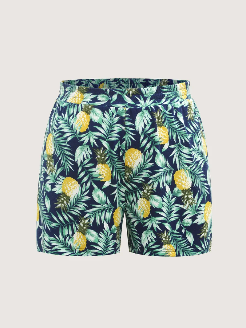 Tropical Fruit Print Lounge Bottoms