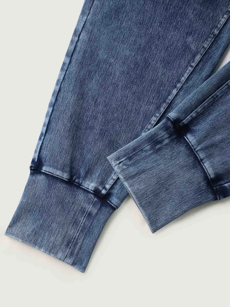 Stretchy Waist-Tie Skinny-Fit Jeans