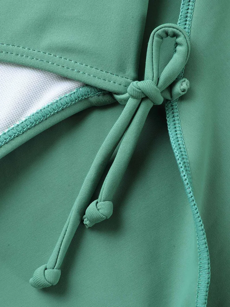 Anti Float Tie Metal Detail Swim Dress