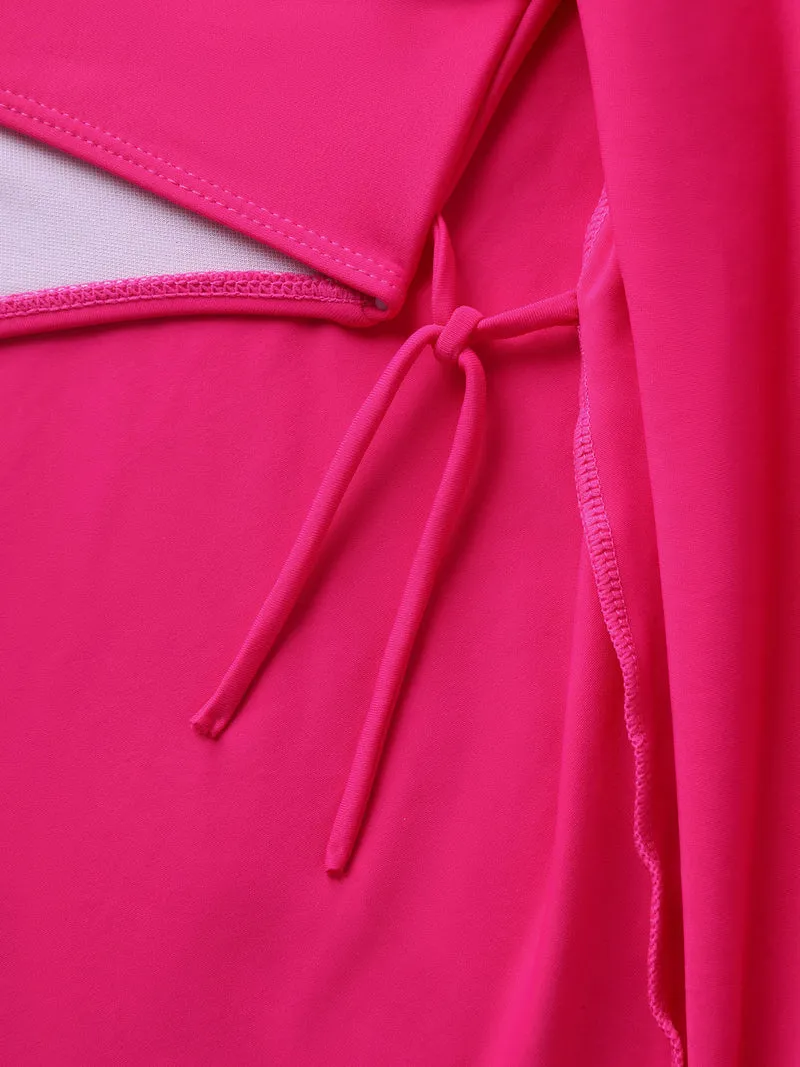 Anti-Float Ties Cut-Out Swim Dress