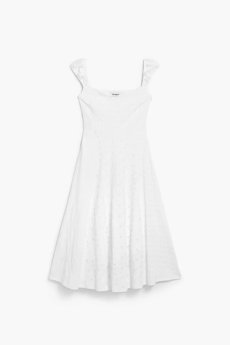 Robe midi brodée