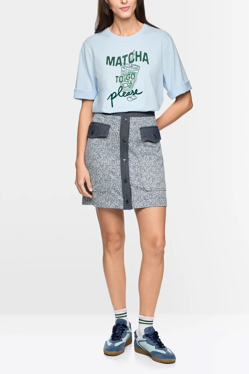 Jupe courte en viscose extensible